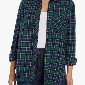 GAP Women’s Cotten Plaid Flannel Button Up Long Sleeve Shirts